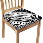 Maori Polynesian Tattoo Pattern Print Chair Cushion Cover