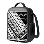 Maori Polynesian Tattoo Pattern Print Crossbody Lunch Bag