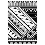 Maori Polynesian Tattoo Pattern Print Curtain