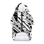 Maori Polynesian Tattoo Pattern Print Dog Zip Up Hoodie