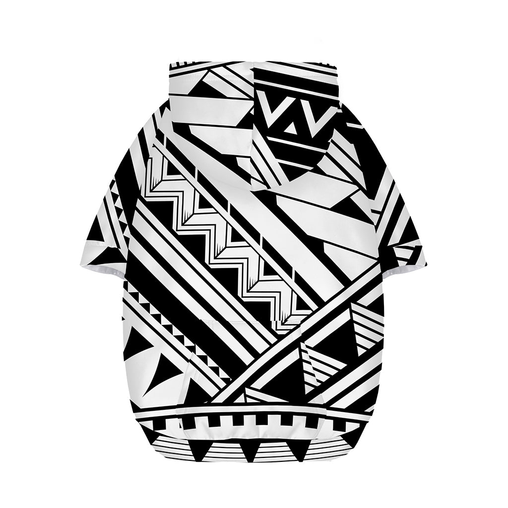 Maori Polynesian Tattoo Pattern Print Dog Zip Up Hoodie
