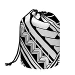 Maori Polynesian Tattoo Pattern Print Drawstring Makeup Bag