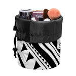 Maori Polynesian Tattoo Pattern Print Drawstring Makeup Bag