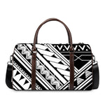 Maori Polynesian Tattoo Pattern Print Duffle Bag