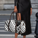 Maori Polynesian Tattoo Pattern Print Duffle Bag