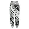 Maori Polynesian Tattoo Pattern Print Fleece Lined Knit Pants