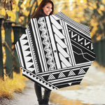 Maori Polynesian Tattoo Pattern Print Foldable Umbrella