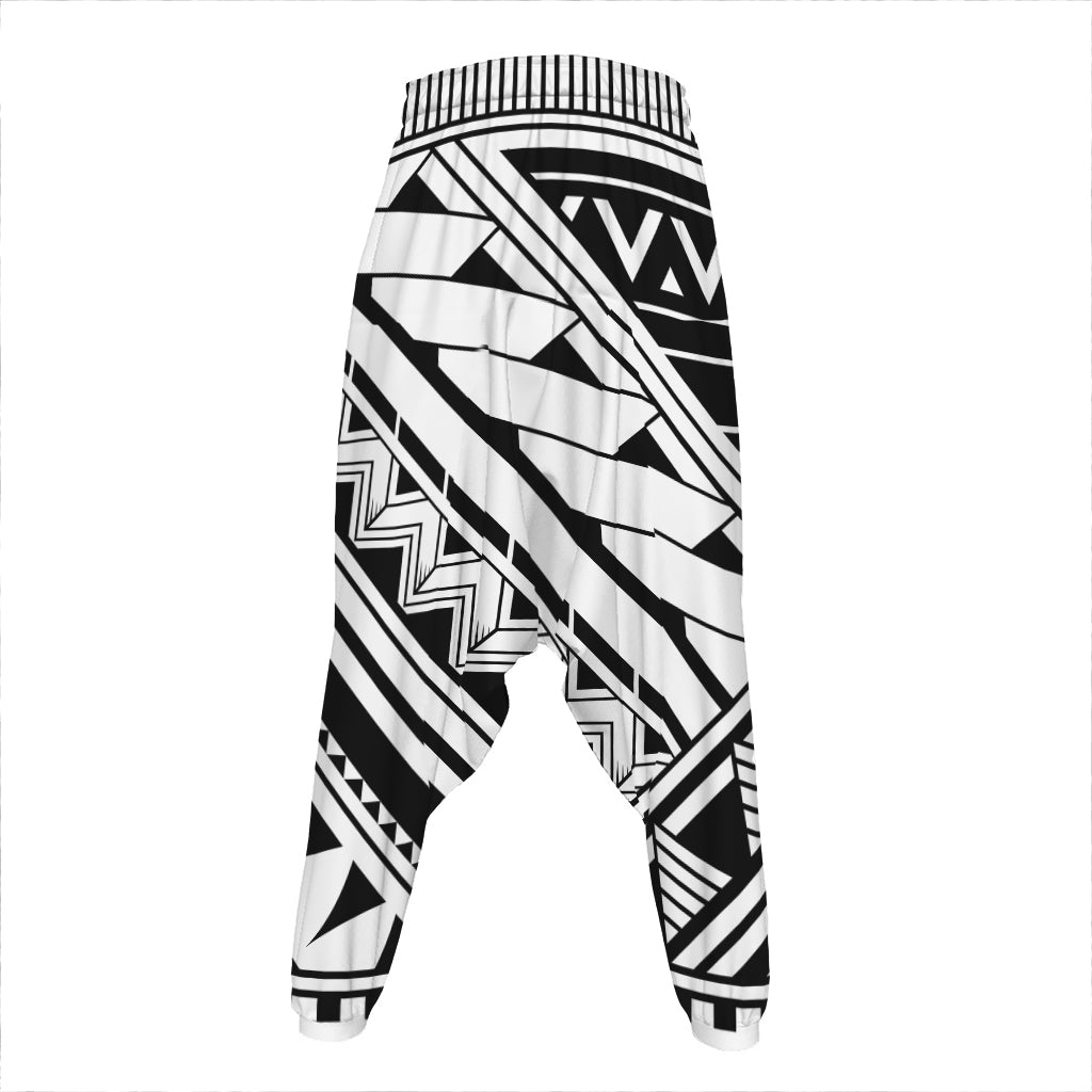 Maori Polynesian Tattoo Pattern Print Hammer Pants