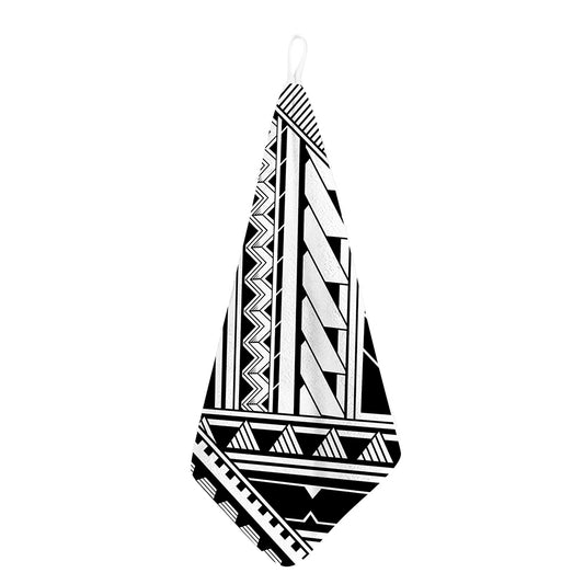 Maori Polynesian Tattoo Pattern Print Hand Towel