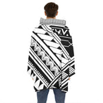 Maori Polynesian Tattoo Pattern Print Hoodie Blanket