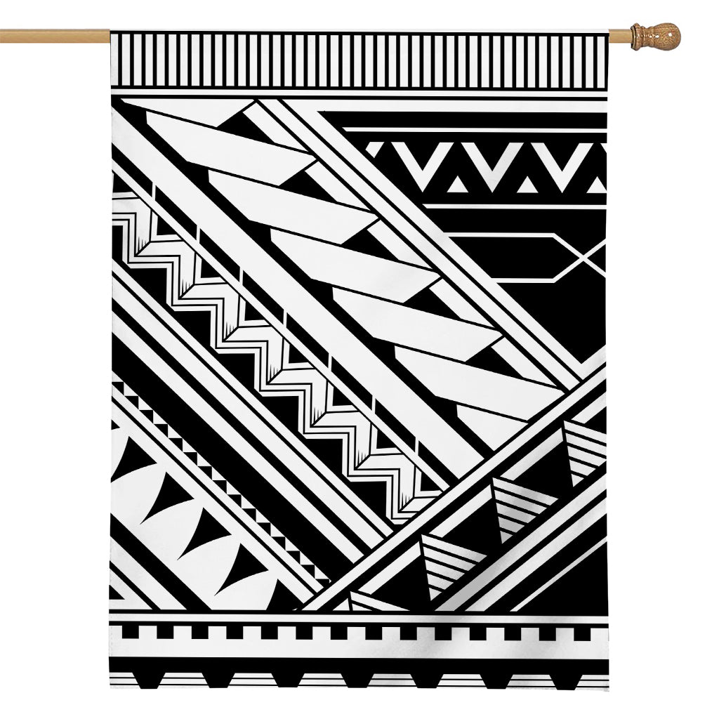 Maori Polynesian Tattoo Pattern Print House Flag