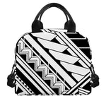 Maori Polynesian Tattoo Pattern Print Insulated Lunch Bag