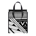 Maori Polynesian Tattoo Pattern Print Insulated Lunch Tote