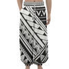 Maori Polynesian Tattoo Pattern Print Lantern Pants