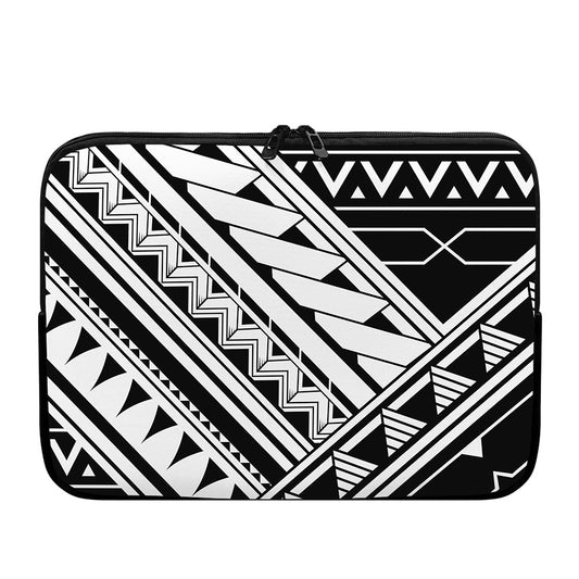 Maori Polynesian Tattoo Pattern Print Laptop Sleeve