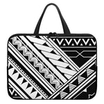 Maori Polynesian Tattoo Pattern Print Laptop Sleeve With Handle