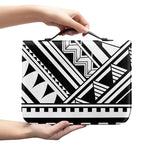 Maori Polynesian Tattoo Pattern Print Leather Bible Cover