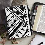 Maori Polynesian Tattoo Pattern Print Leather Bible Cover
