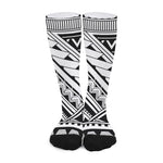 Maori Polynesian Tattoo Pattern Print Long Socks