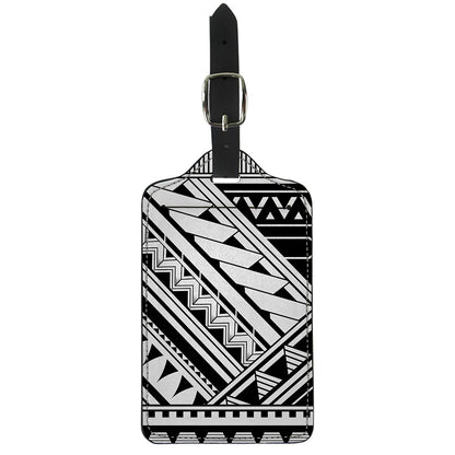 Maori Polynesian Tattoo Pattern Print Luggage Tag