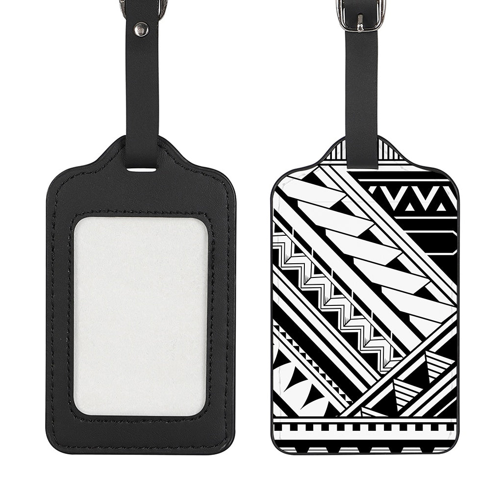 Maori Polynesian Tattoo Pattern Print Luggage Tag