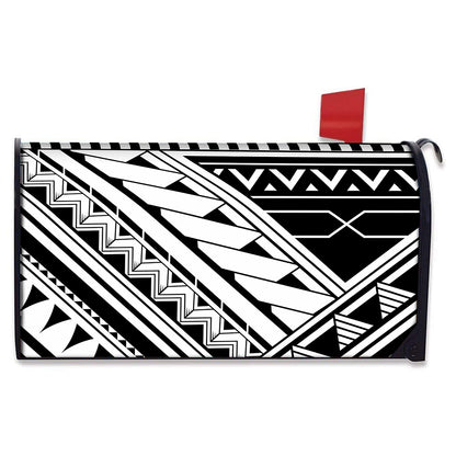 Maori Polynesian Tattoo Pattern Print Mailbox Cover