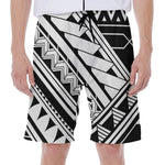 Maori Polynesian Tattoo Pattern Print Men's Beach Shorts