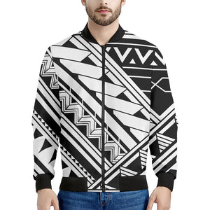 Maori Polynesian Tattoo Pattern Print Men's Bomber Jacket