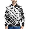 Maori Polynesian Tattoo Pattern Print Men's Bomber Jacket