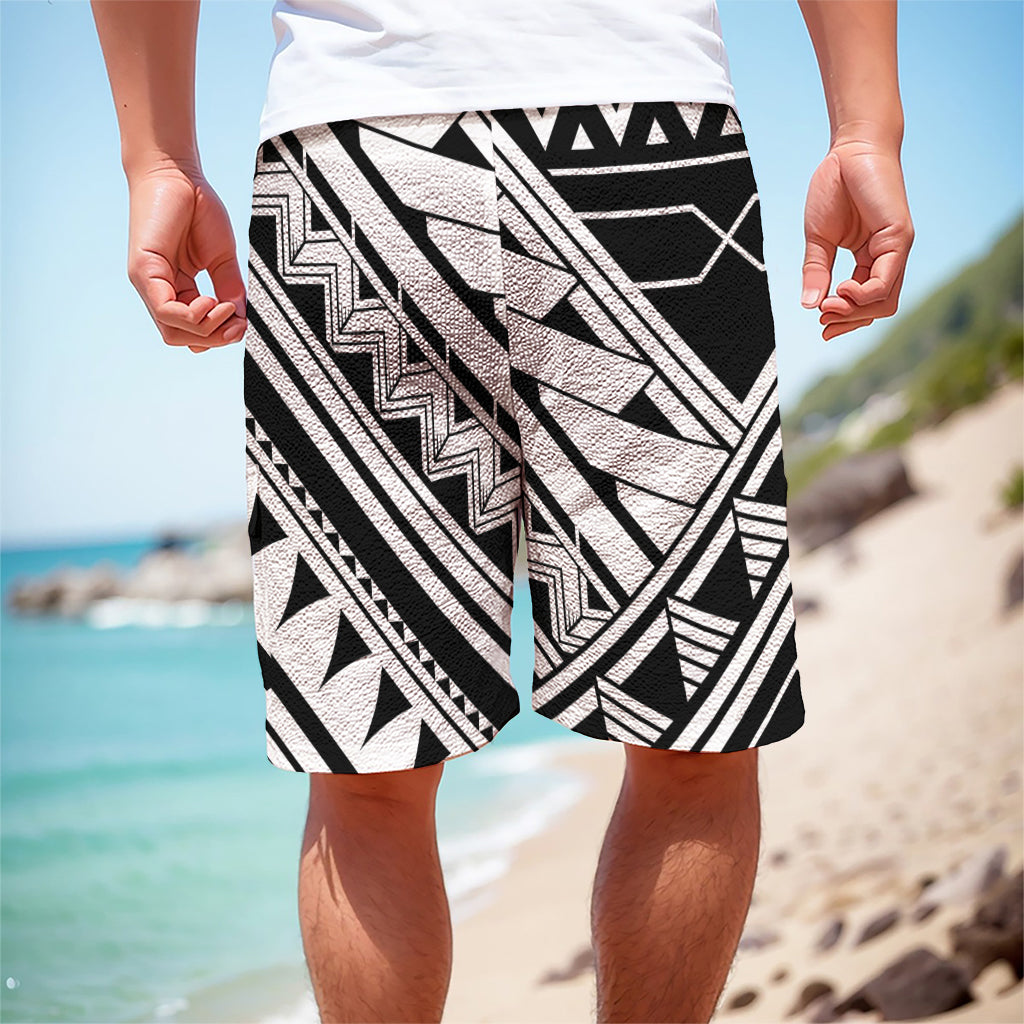 Maori Polynesian Tattoo Pattern Print Men's Cargo Shorts