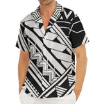 Maori Polynesian Tattoo Pattern Print Men's Deep V-Neck Shirt