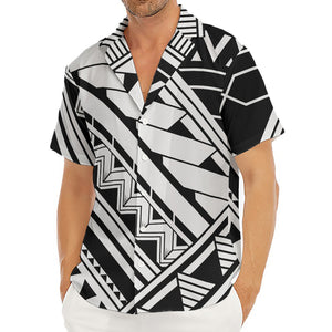 Maori Polynesian Tattoo Pattern Print Men's Deep V-Neck Shirt