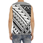 Maori Polynesian Tattoo Pattern Print Men's Fitness Tank Top