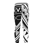 Maori Polynesian Tattoo Pattern Print Men's leggings