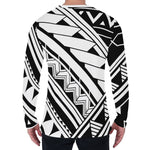 Maori Polynesian Tattoo Pattern Print Men's Long Sleeve T-Shirt