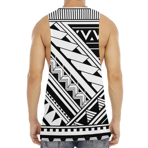 Maori Polynesian Tattoo Pattern Print Men's Muscle Tank Top