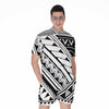 Maori Polynesian Tattoo Pattern Print Men's Rompers