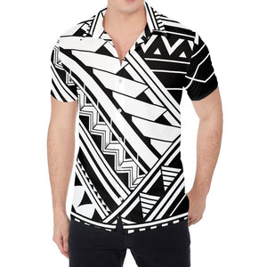 Maori Polynesian Tattoo Pattern Print Men's Shirt