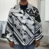 Maori Polynesian Tattoo Pattern Print Men's Shirt Jacket