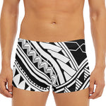 Maori Polynesian Tattoo Pattern Print Men's Short Boxer Briefs