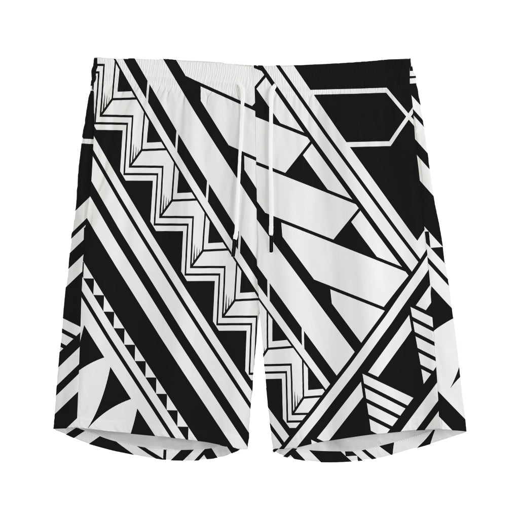 Maori Polynesian Tattoo Pattern Print Men's Sports Shorts