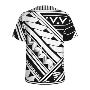 Maori Polynesian Tattoo Pattern Print Men's Sports T-Shirt