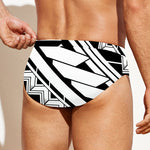 Maori Polynesian Tattoo Pattern Print Men's Swim Briefs