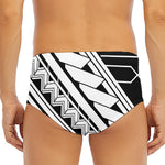 Maori Polynesian Tattoo Pattern Print Men's Triangle Swim Briefs