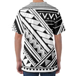 Maori Polynesian Tattoo Pattern Print Men's Velvet T-Shirt