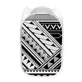 Maori Polynesian Tattoo Pattern Print Mesh Laundry Hamper