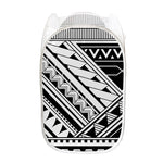 Maori Polynesian Tattoo Pattern Print Mesh Laundry Hamper