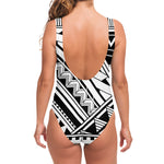 Maori Polynesian Tattoo Pattern Print One Piece Swimsuit