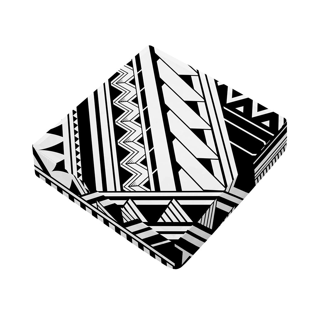 Maori Polynesian Tattoo Pattern Print Outdoor Seat Cushion Cover