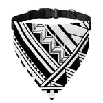 Maori Polynesian Tattoo Pattern Print Over The Collar Dog Bandana
